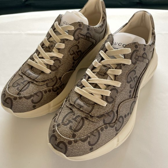 Men's Gucci Rython 100 'Beige Monogram' 680870 size8 - Picture 1 of 15